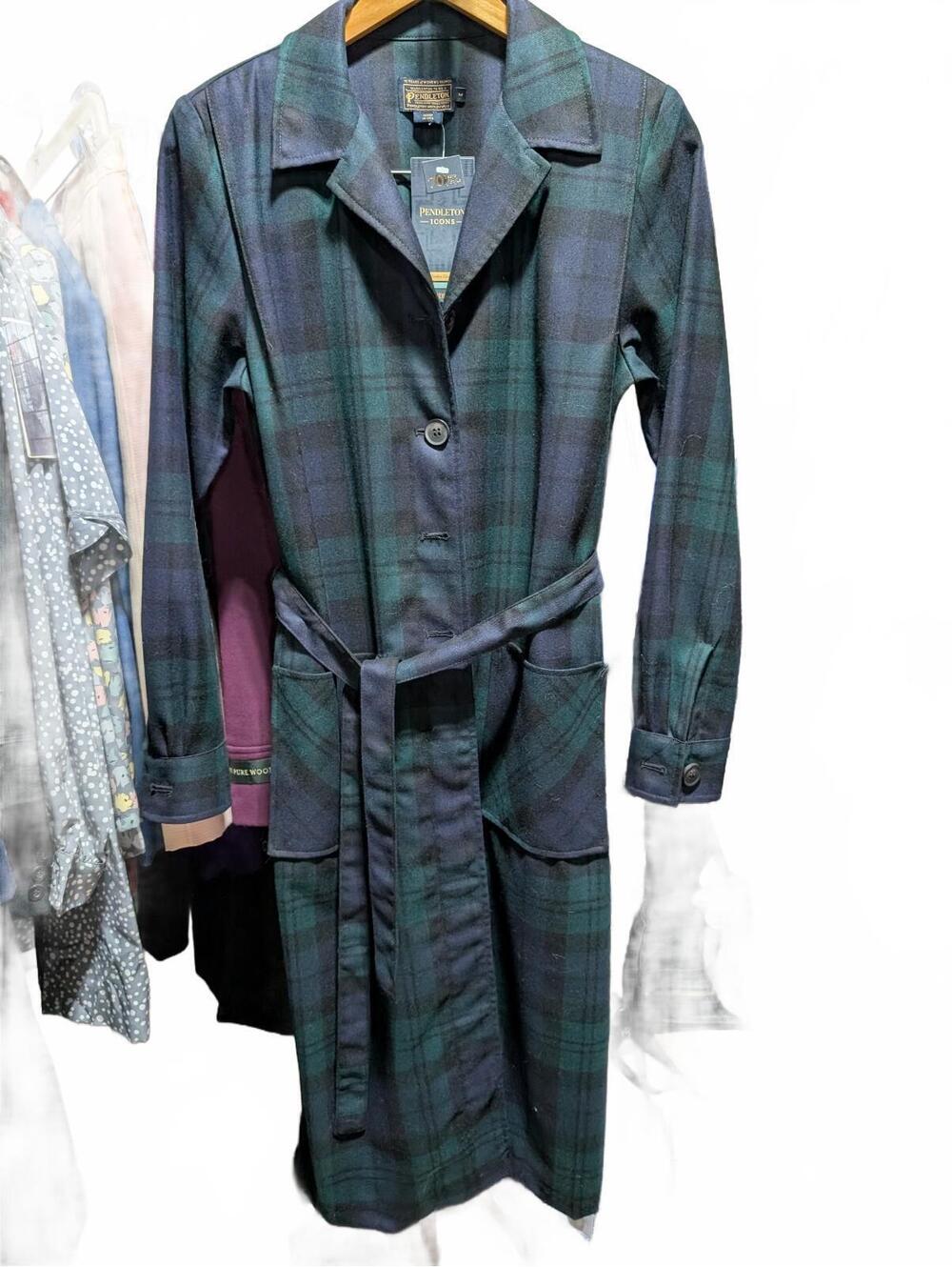 Pendleton Vintage Plaid Wool Dress W/Belt, Size M Celebrate 70 Yrs Style